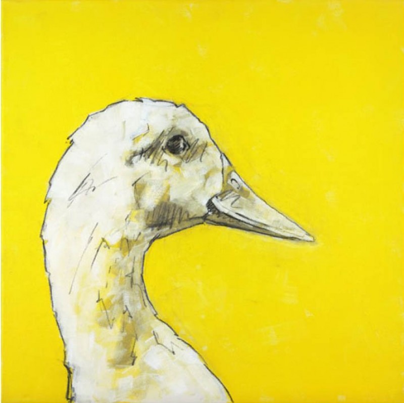 Goose on Yellow by Nicola King
